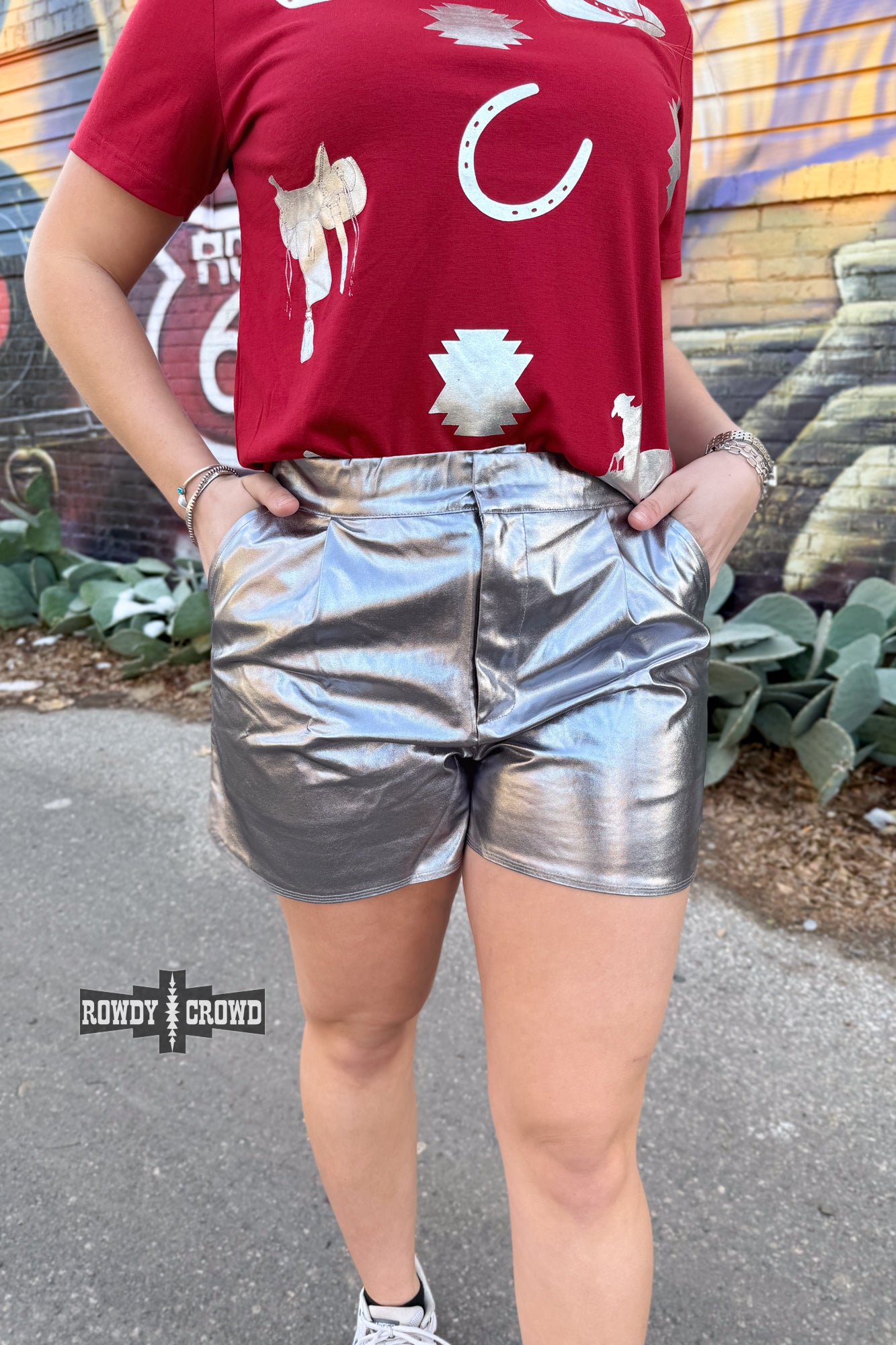 Shorts metalizados Marfa