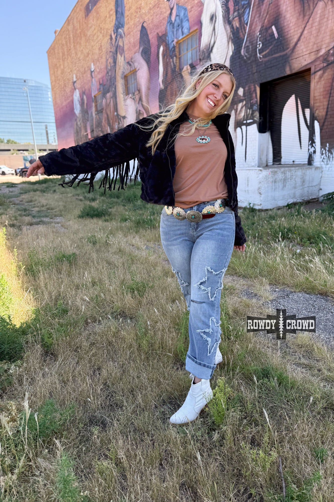 Chaqueta con flecos Fargo