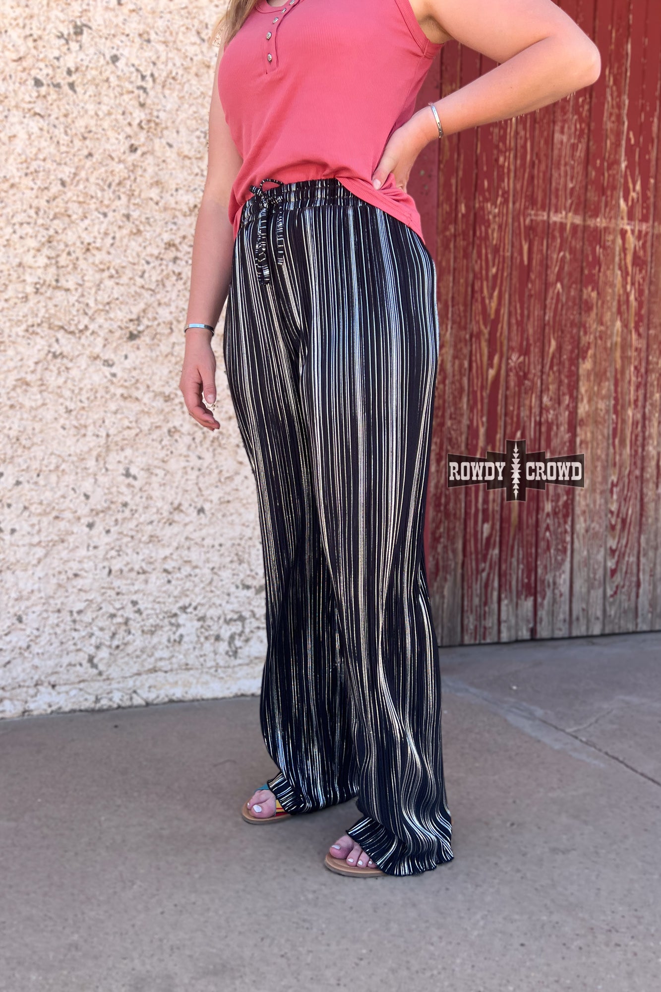 Pantalones de copa con volantes