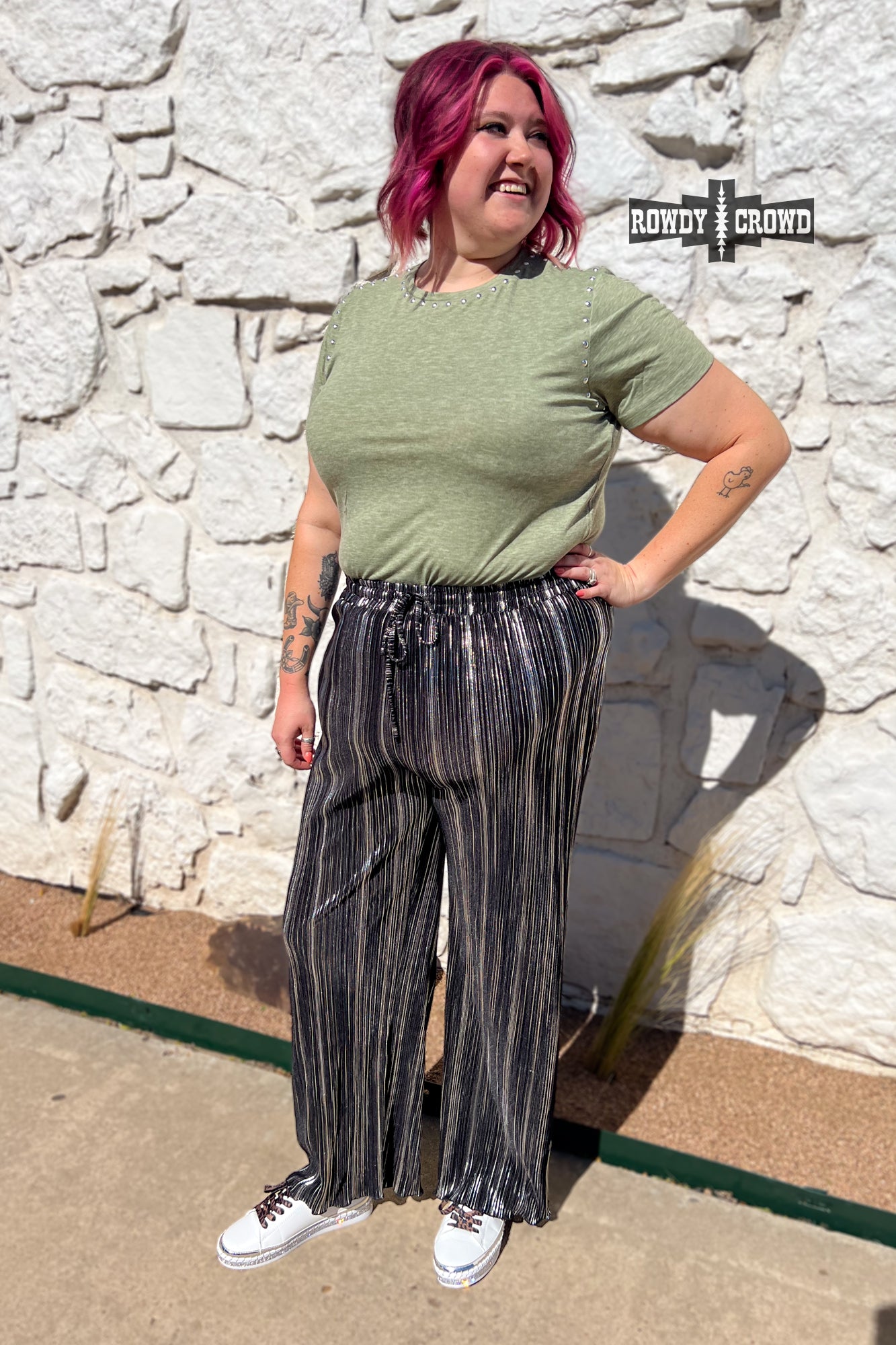 Pantalones de copa con volantes