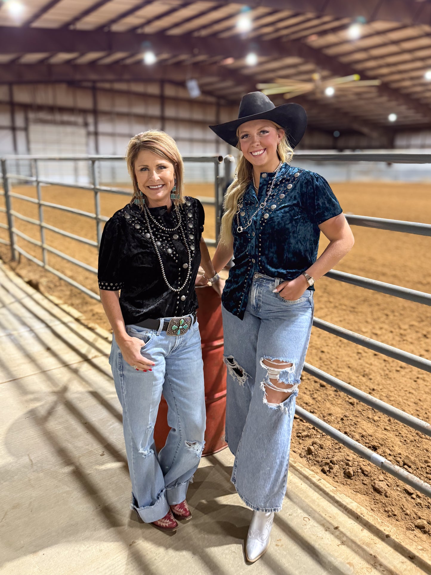 TEAL Vallejo Velvet Button Up