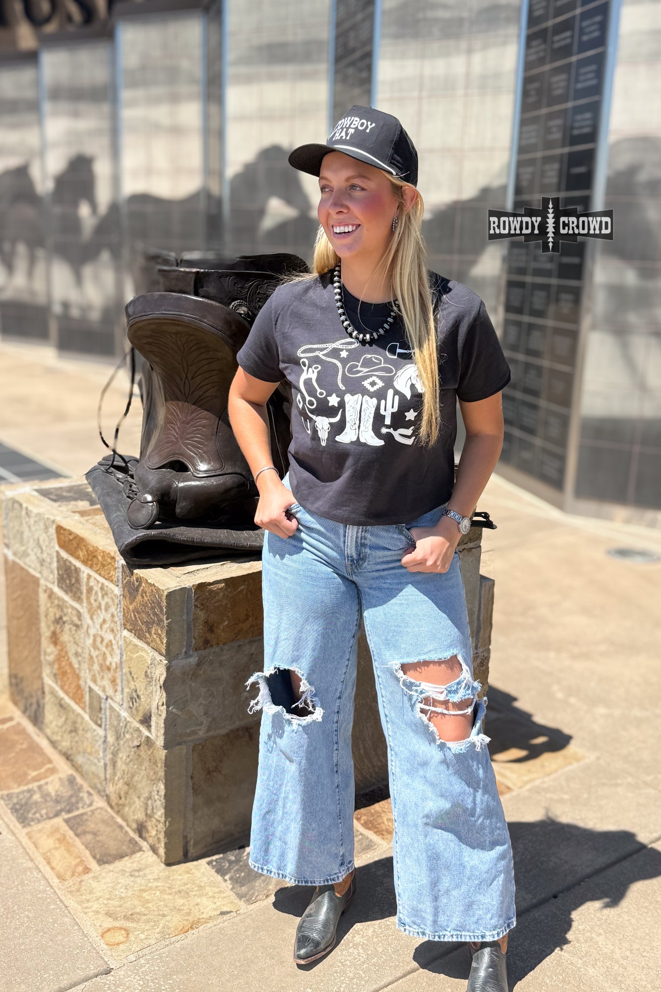Western Collage Boxy Tee