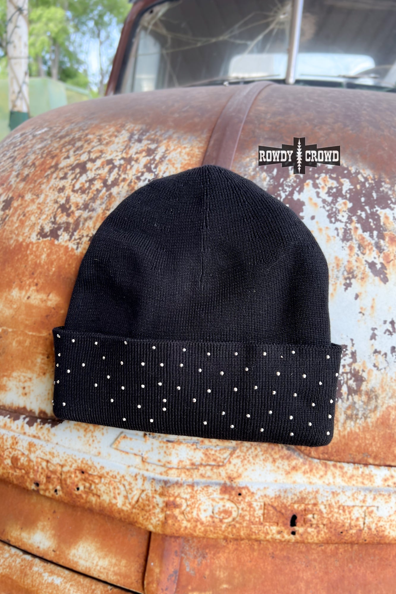 NEGRO- Gorro brillante brillante