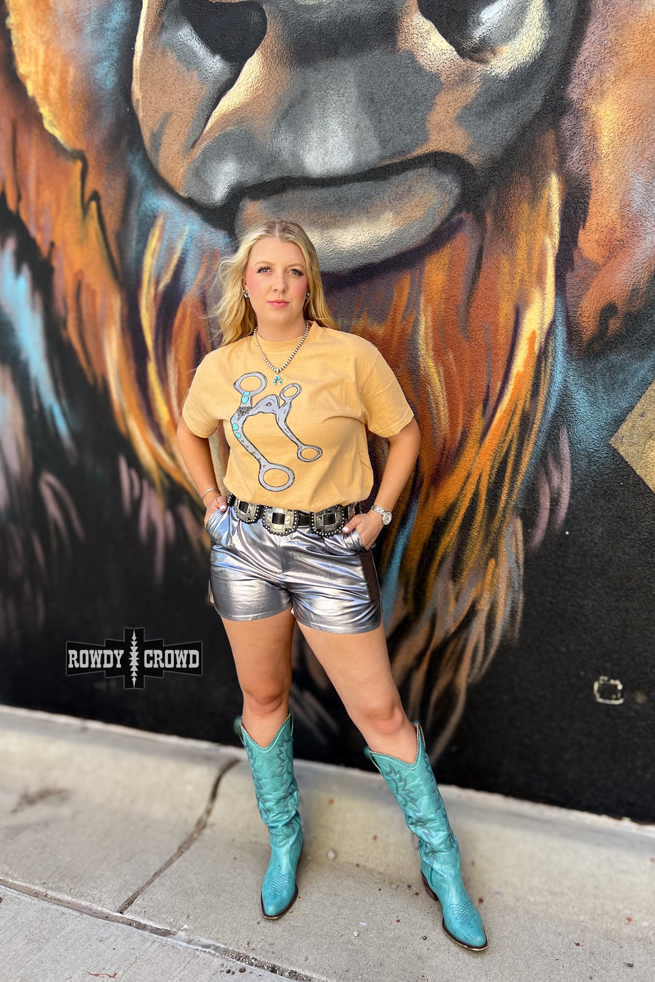 Shorts metalizados Marfa
