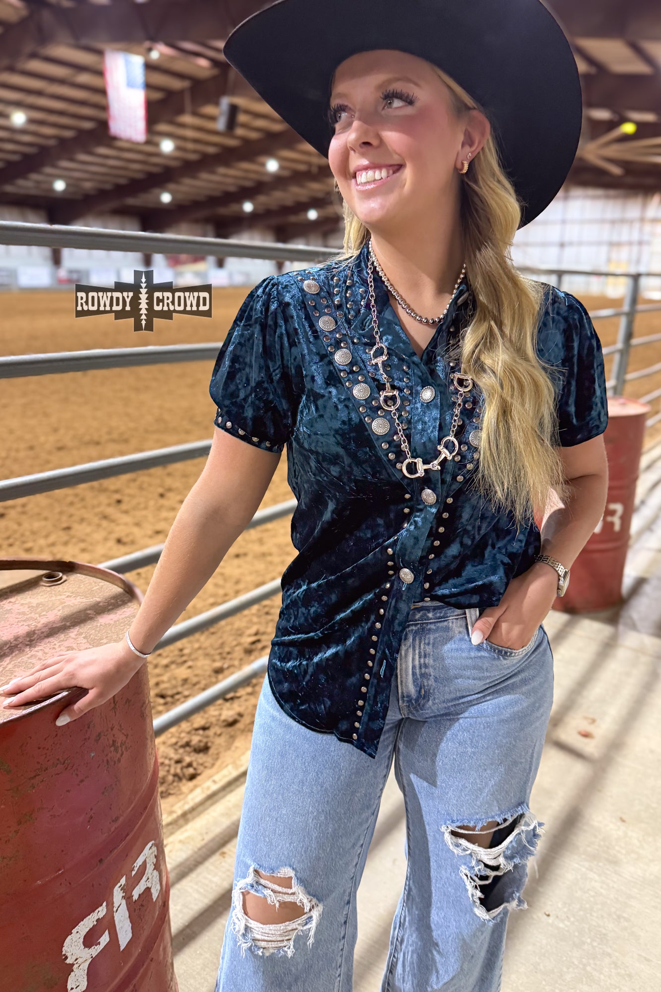 TEAL Vallejo Velvet Button Up