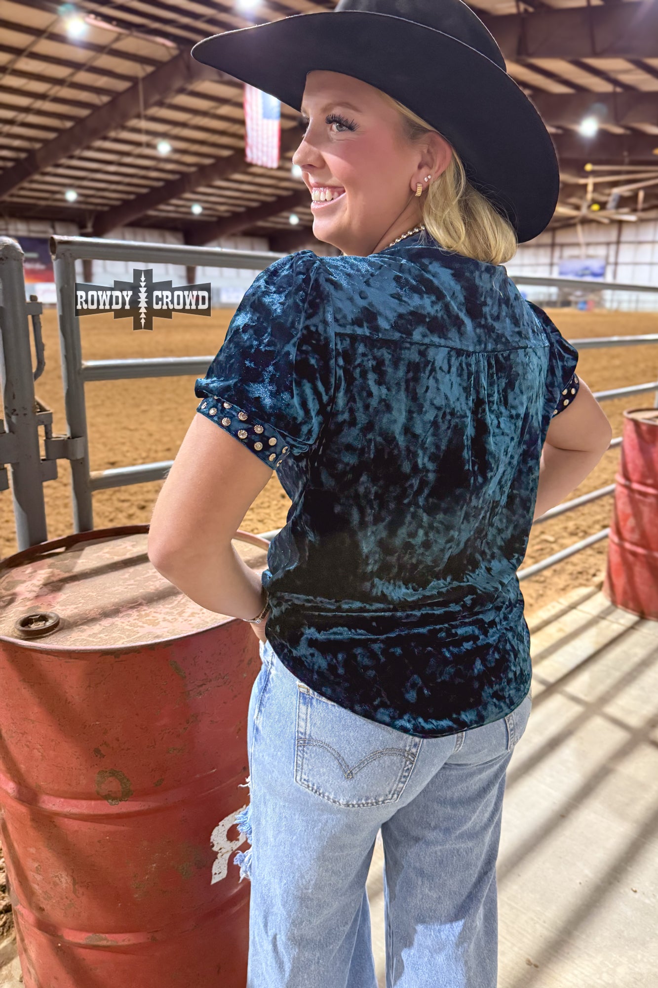 TEAL Vallejo Velvet Button Up