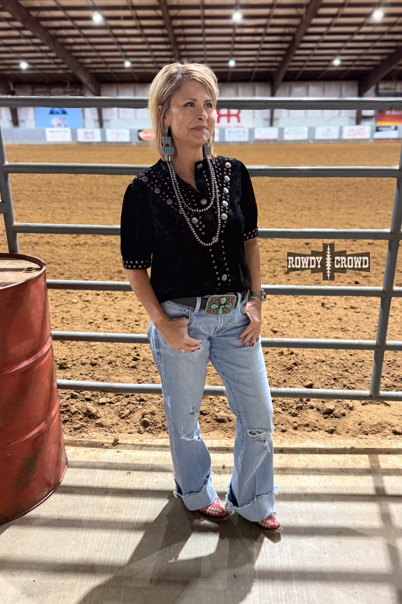 BLACK Vallejo Velvet Button Up