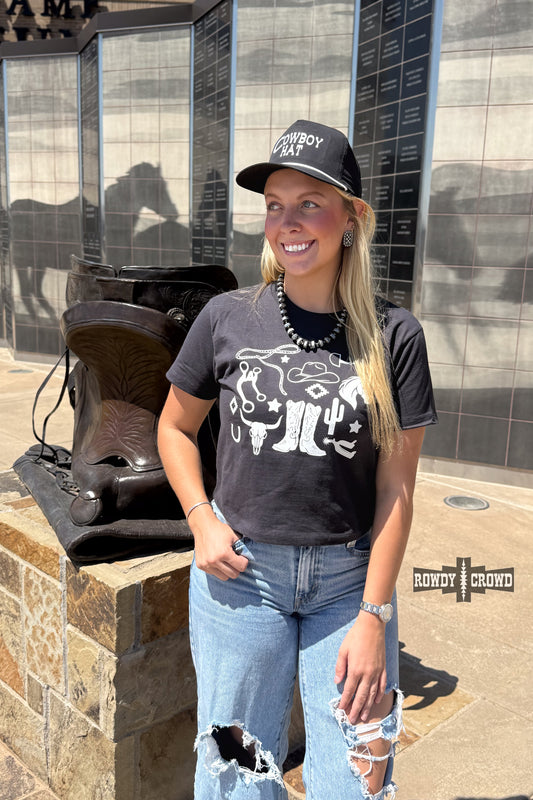 Western Collage Boxy Tee