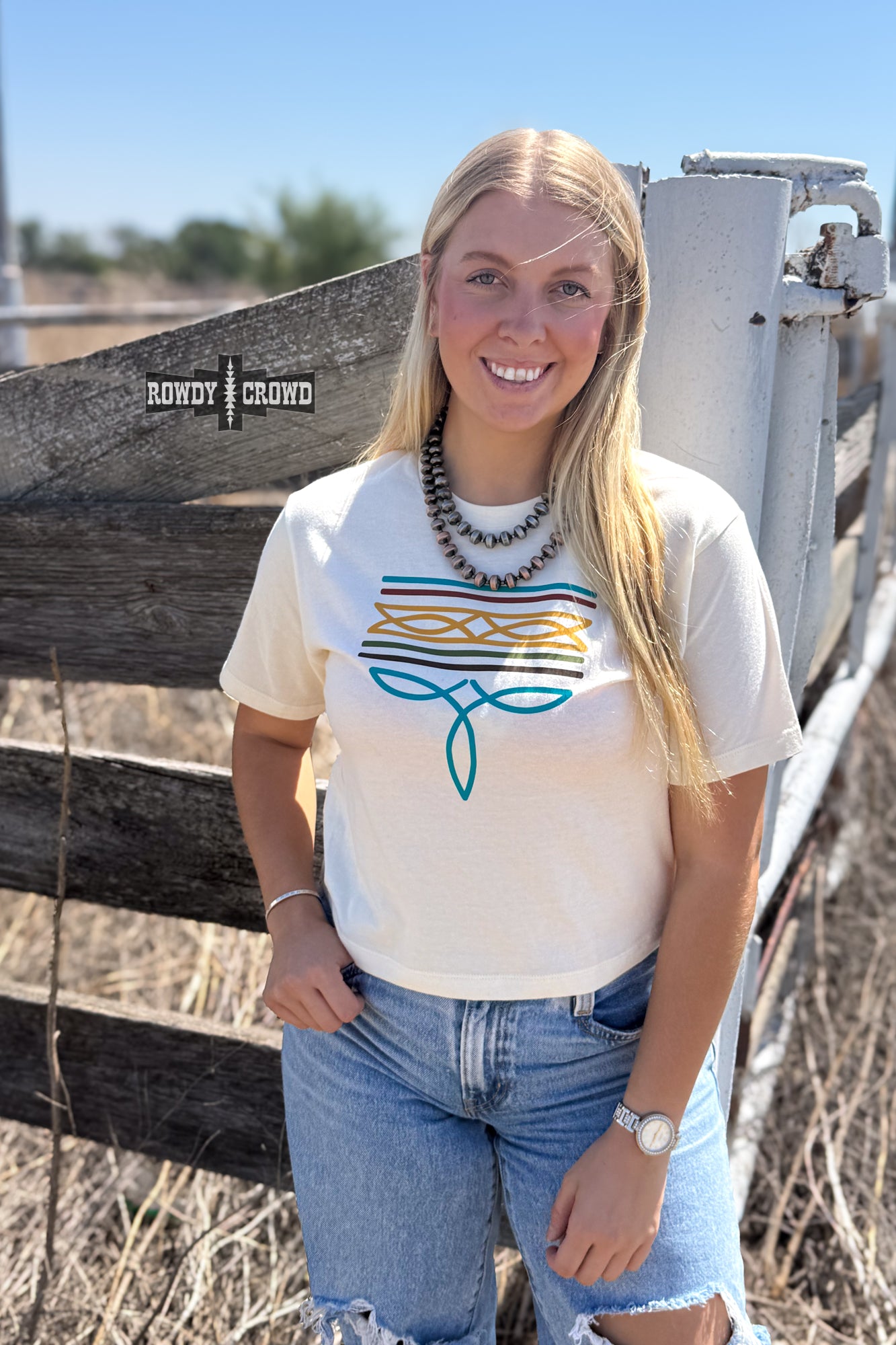 Bonfire Boot Stitch Boxy Tee