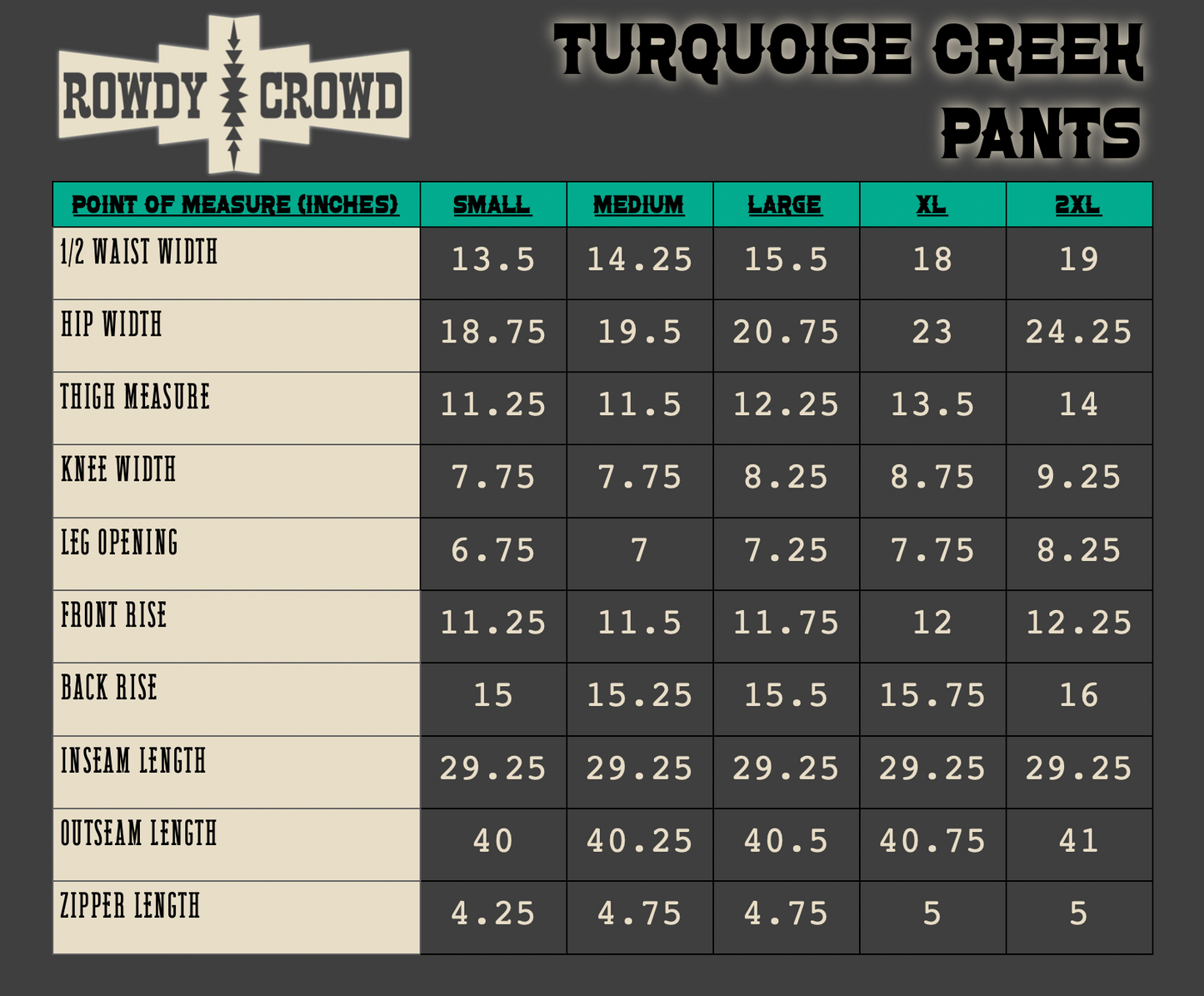 Pantalones Creek Turquesa